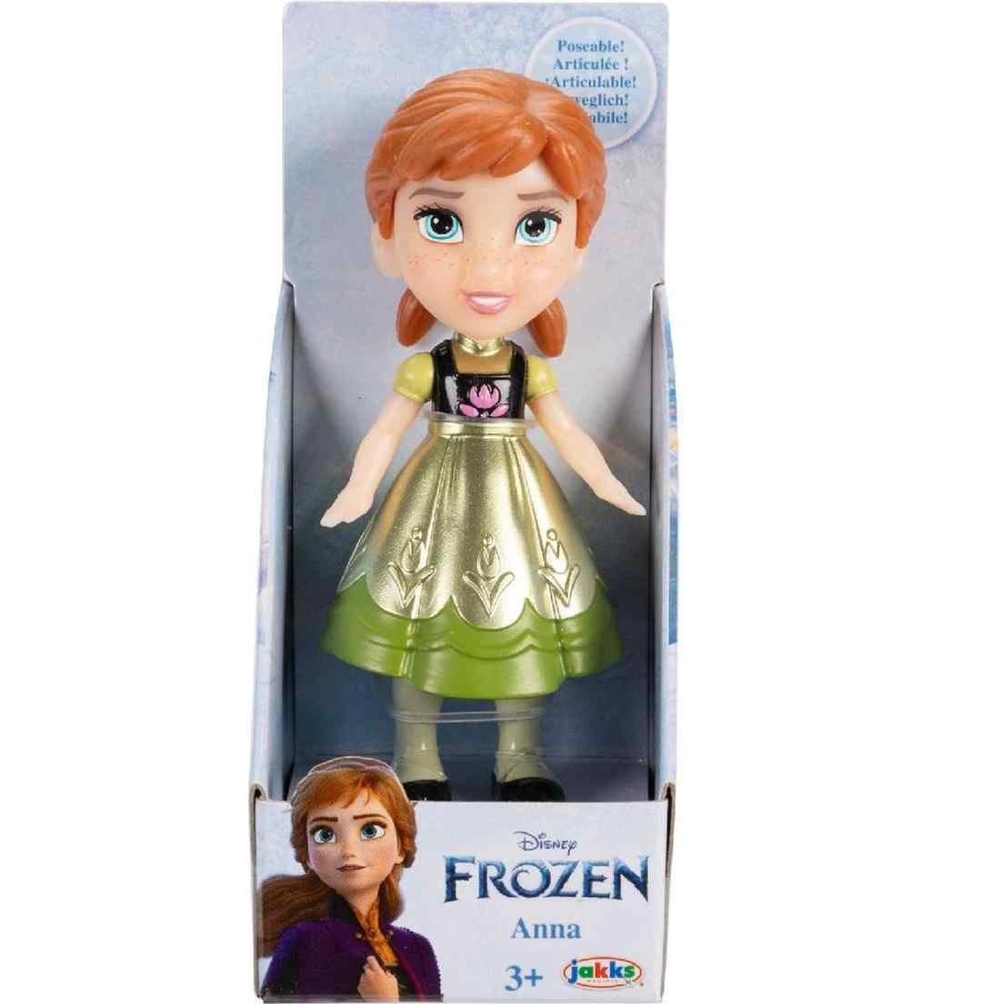 Disney Frozen Anna Mini Toddler Doll 7.6cm Posable Figure 1 Disney Frozen Anna Mini Toddler Doll 7.6cm Posable Figure