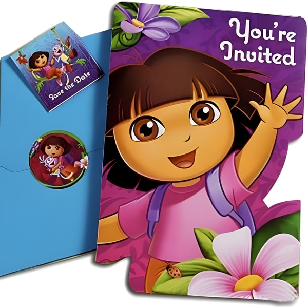 Dora the Explorer Party Invitations - 8 Pack 1 Dora the Explorer Party Invitations - 8 Pack