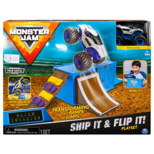 Monster Jam Stunt Playset Ship It And Flip It