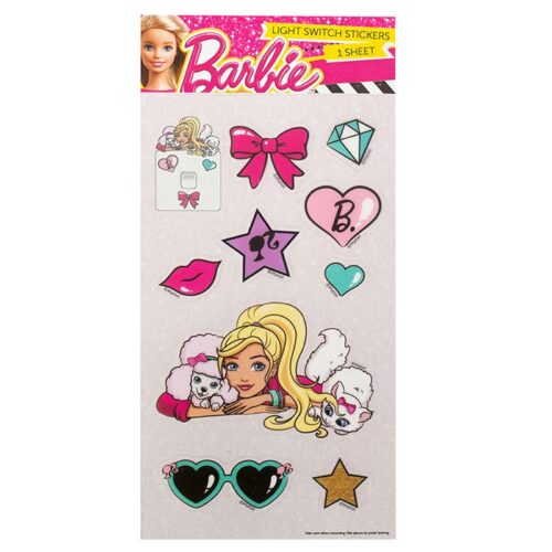 Barbie Sticker Sheet - Light Switch - 10 Stickers