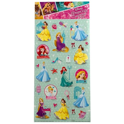 Disney Princess Sticker Sheet - 50 Stickers