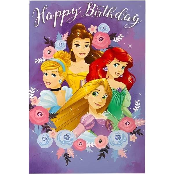 Disney Princess Birthday Card 1 Disney Princess Birthday Card