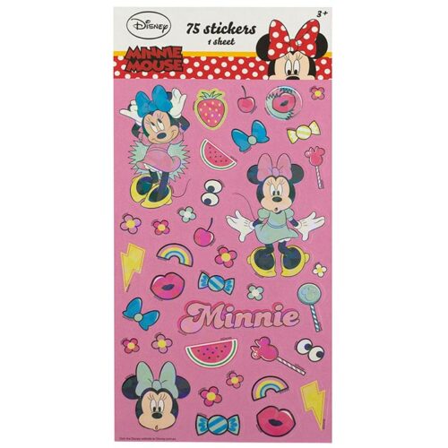 Minnie Mouse Sticker Sheet - Halographic - 75 Stickers