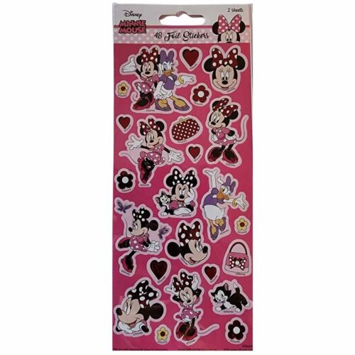 Minnie Mouse Sticker Sheet Foil 48 Stickers