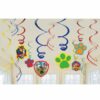 Paw Patrol Hanging Decorations Swirl 12 Pieces