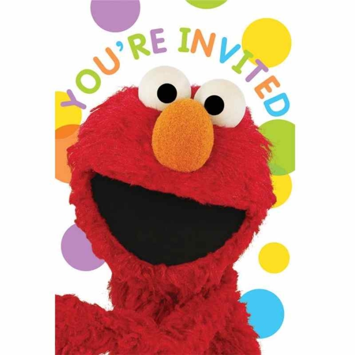 Sesame Street Party Invitations - 8 Pack - Thomas Online