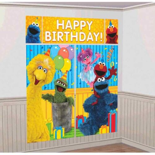Sesame Street Scene Setter Wall Decorating Set and Props