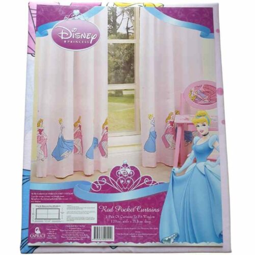 Disney Princess Rod Pocket Curtains - 120 X 213cm