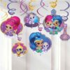 Shimmer and Shine Decoration - Hanging - Swirl - 12 Pieces