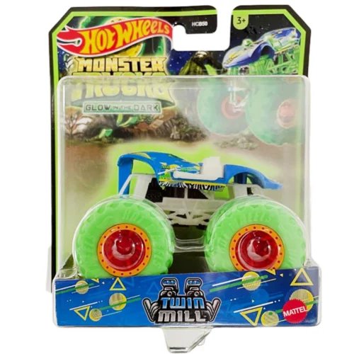 Hot Wheels Monster Trucks 1.64 Glow In The Dark Twin Millhwc79