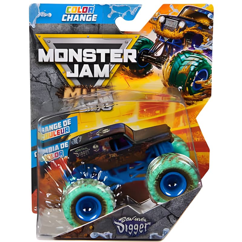 Monster Jam 1:64 Son-Uva Digger Mud Blasters Colour Change Truck 1 Monster Jam 1:64 Son-Uva Digger Mud Blasters Colour Change Truck