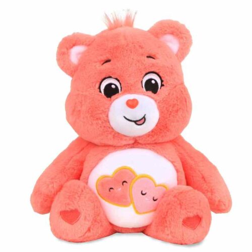 Care Bears Soft Toy - Love-A-Lot Bear - 23cm