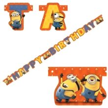 Minions Decoration - Banner - Happy Birthday - Jumbo Add-An-Age