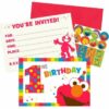 Sesame Street Party Invitations - 8 Pack - 1st Birthday