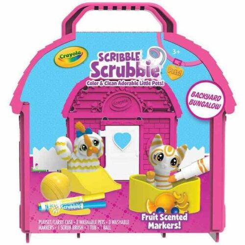 Crayola Craft - Scribble Scrubbie Playset - Carry Case - Backyard Bungalow