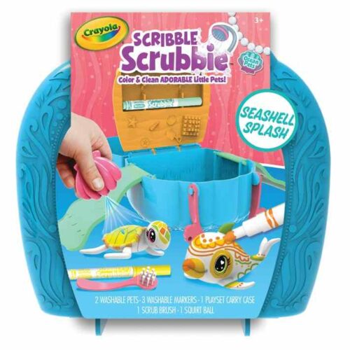 Crayola Craft - Scribble Scrubbie Playset - Carry Case - Seashell Splash