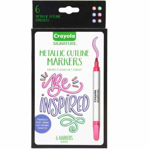 Crayola Signature Metallic Outline Paint Markers 6 Pack