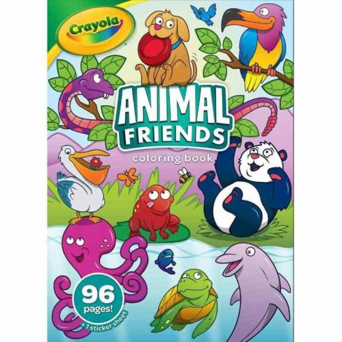 Crayola Colouring Book With Stickers Animal Friends 96Pg