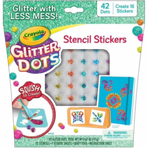 Glitter Dots Stencil Stickers