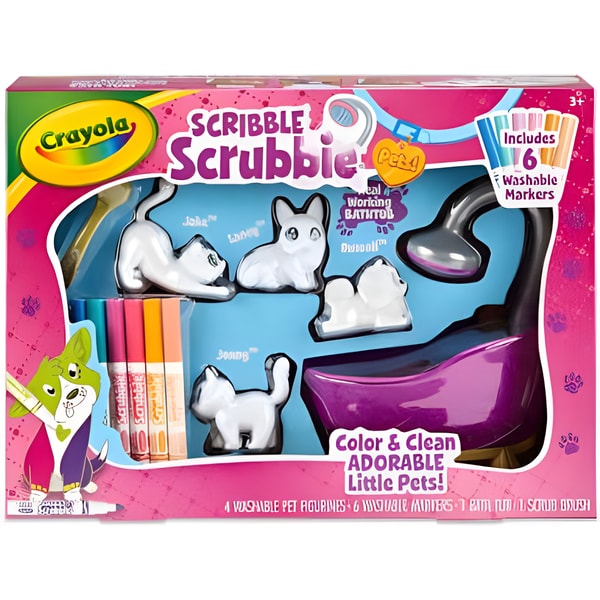 Crayola Scribble Scrubbie Playset Colour and Wash Set Bathtub Pets 1 Crayola Scribble Scrubbie Playset Colour and Wash Set Bathtub Pets