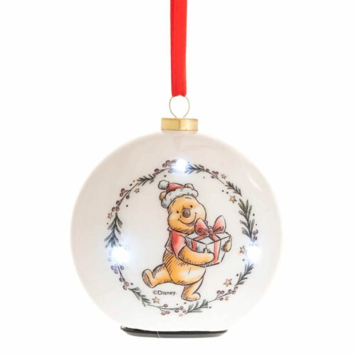 Winnie the Pooh Christmas Bauble - Led Flashing - Favourite Day