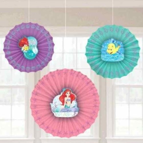 Disney Princess Hanging Decorations Fan 3 Pieces Ariel