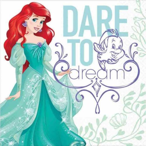 Disney Princess Tableware - Napkins - Lunch - 16 Pack - Ariel