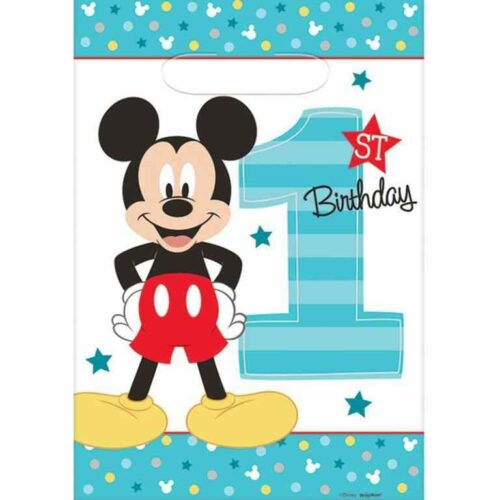 Mickey Mouse Loot Bags - 8 Pack - 1St Birthday