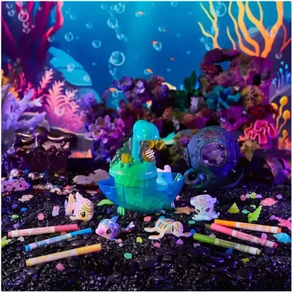 Crayola Scribble Scrubbie Glow Lagoon Bath Tub Playset Colour and Wash Pets 7 Crayola Scribble Scrubbie Glow Lagoon Bath Tub Playset Colour and Wash Pets - Image 7