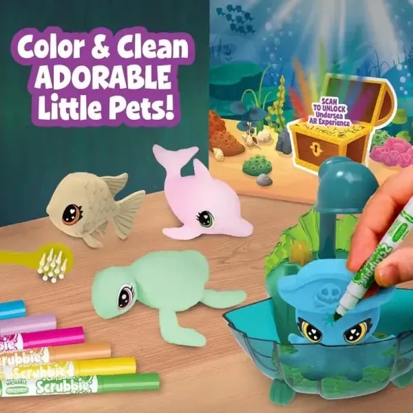 Crayola Scribble Scrubbie Glow Lagoon Bath Tub Playset Colour and Wash Pets 8 Crayola Scribble Scrubbie Glow Lagoon Bath Tub Playset Colour and Wash Pets - Image 8