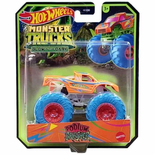 Hot Wheels Monster Trucks 1.64 Glow In The Dark Podium Crasherhwc84