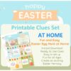 Easter Egg Hunt Printable Clues Set for Kids - At Home