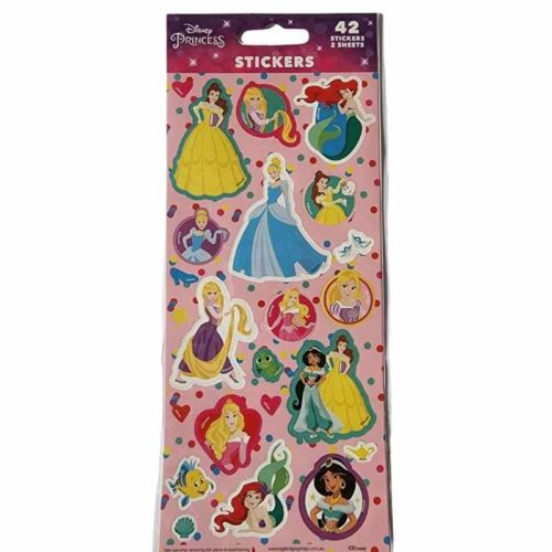 Disney Princess Sticker Sheet - 42 Stickers