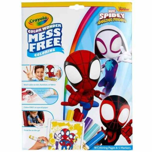 Crayola Colour Wonder Mess Free Colouring Pages And Markers Spidey And His Amazing Friends