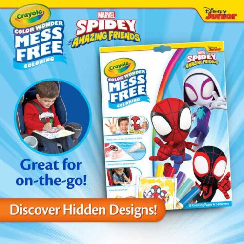 Crayola Colour Wonder Mess Free Colouring Pages And Markers Spidey And His Amazing Friends3