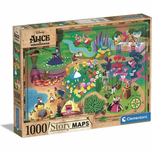Disney Princess Jigsaw Puzzle - 1000 Piece - Disney Maps - Alice In Wonderland