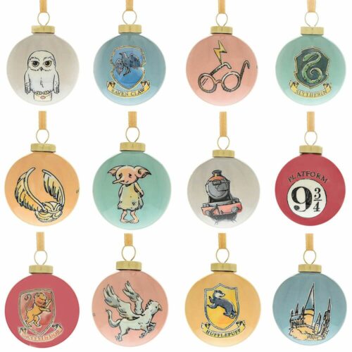 Harry Potter Christmas Tree Decoration - Baubles - Mini - Set Of 12