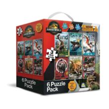 Jurassic World Rebirth Dinosaur Jigsaw Puzzle Set 6 Pack
