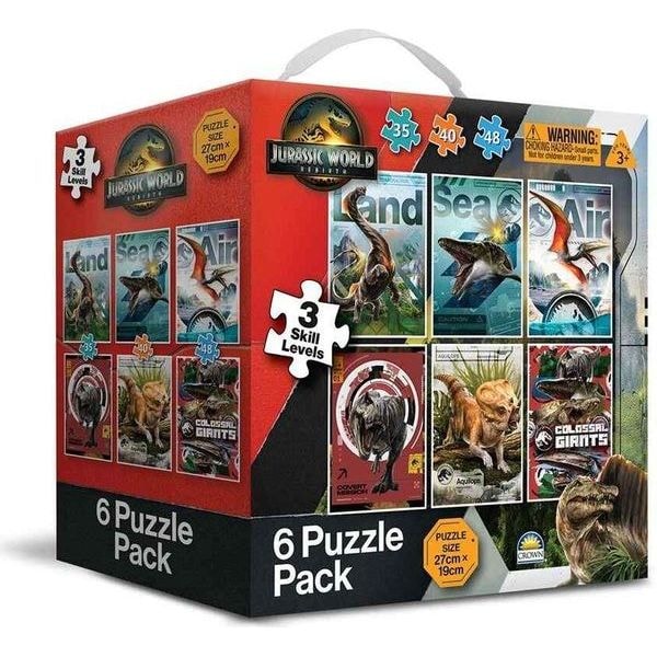 Jurassic World Rebirth Dinosaur Jigsaw Puzzle Set 6 Pack 1 Jurassic World Rebirth Dinosaur Jigsaw Puzzle Set 6 Pack