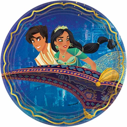 Disney Princess Plates 23Cm 8 Pack Aladdin