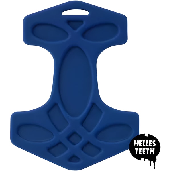 Helles Teeth Teether - Mjolnir / Thor's Hammer - Blue 1 Helles Teeth Teether - Mjolnir / Thor's Hammer - Blue