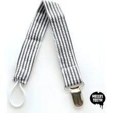 Helles Teeth Striped Attacher Ribbon - Black and White