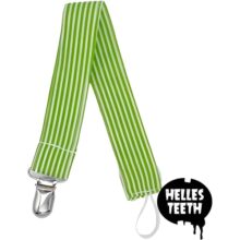 Helles Teeth Striped Attacher Ribbon - Green and White