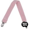 Helles Teeth Striped Attacher Ribbon - Pink and White