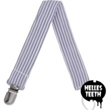Helles Teeth Striped Attacher Ribbon - Purple and White