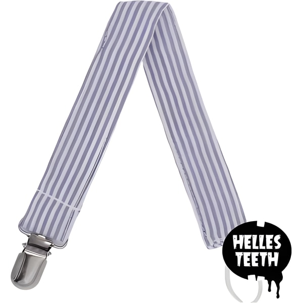 Helles Teeth Striped Attacher Ribbon - Purple and White 1 Helles Teeth Striped Attacher Ribbon - Purple and White