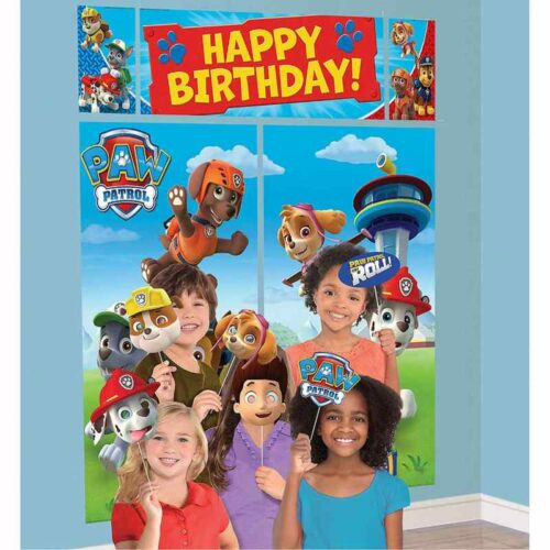 Paw Patrol Decoration - Scene Setter Wall Decorating Set and Props