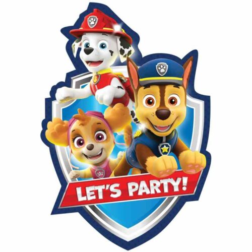 Paw Patrol Invitations - 8 Pack