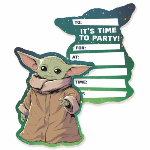 Star Wars Invitations 8 Pack Yoda The Child