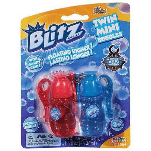 Blitz Twin Mini Bubbles - Red and Blue